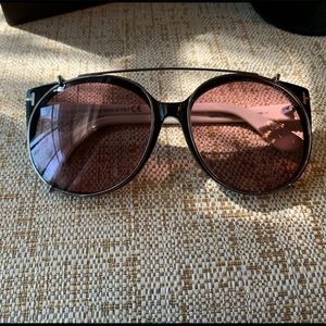 Tom Ford aviator sunglasses flip up Agatha violet